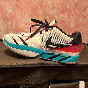 Nike White and Blue Athletic Sneakers